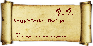 Vagyóczki Ibolya névjegykártya