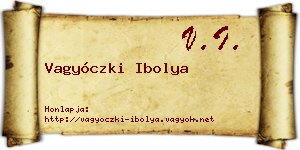 Vagyóczki Ibolya névjegykártya