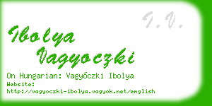 ibolya vagyoczki business card
